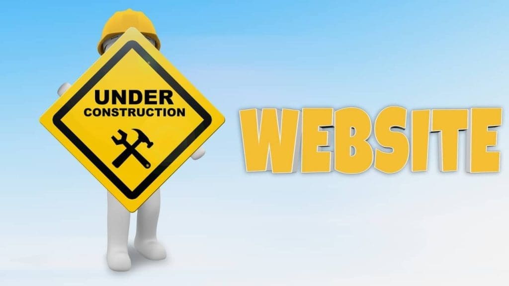 Page de maintenance wordpress affichant website under construction